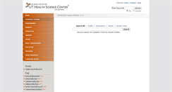 Desktop Screenshot of profiles.uthscsa.edu