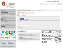 Tablet Screenshot of library.uthscsa.edu