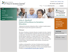 Tablet Screenshot of geriatrics.uthscsa.edu