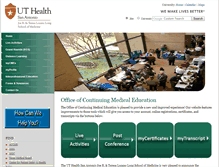 Tablet Screenshot of cme.uthscsa.edu