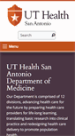 Mobile Screenshot of medicine.uthscsa.edu